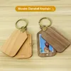 Fashion personality Cell Phone Straps Charms keychain Rectangle With Photo Frame Keyring Blank Large Quantity Can Be Customized Logo Keychains