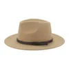 Fedora Felt Hats for Women Mean Beltカジュアルファッションウェディングパーティー高級冬Fedoras Hat Sombrero Hombre