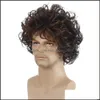 Hommes enfants perruques produits capillaires 11 pouces perruque synthétique mélange couleur Pelucas Perruques De Cheveux Humains Simation humaine Remy Wig9797383