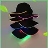 LED Luminescent Cap Glow-in-the-Dark Caps de Beisebol Homens Ao Ar Livre Fluorescente Sunshade Sunscreen Acessórios de Forma Acessórios Bonés