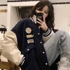 veste Femme lâche Hip Hop baseball uniforme esprit commémoratif manteau printemps automne hommes femmes beau punk streetwear 211109