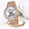 Classic Women Rose Gold Top Brand Luxury Laides Dress Business Fashion Casual Waterproof Watches Quartz Calendar Wristwatch 210527