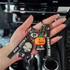 Halloween Desenhos animados Abóbora Ghost Keychain para Mulheres Homem Bonito Chaveiro Chaveiro Bag Pingente Pendão Jóias Presentes Acessórios H0915