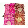 30 Stks Extra Grote Trekkoord Gift Bag Kerst Bruiloft Favor Silk Brocade Sieraden Zakjes Verpakking Tassen Met Bekleed