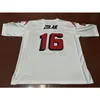 Uf Chen37 Goodjob Men Scott Zolak #16 Team Issued 1990 White College Jersey size s-4XL or custom any name or number jersey