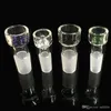 Rauchen 10mm 14mm 18mm männliche Glasschiebeschale mit blaugrünen Schneeflockenfilterschalen für Glasbongs Wasserbong-Ölplattformen