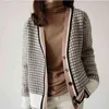 Colorfaith hiver printemps femmes chandails à carreaux à la mode Style coréen à carreaux tricot surdimensionné Cardigans SWC291 211103
