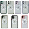 Transparent Matte Color Magnetic Phone Cases For iPhone 12 Max Mini 11 X XS XR 8 Magsafe Charger Magnet TPU Protect Protective Cover Wireless Bumper case