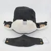 Chapeaux de trappeur pour hommes et femmes, casquette chaude de Sport de plein air, de haute qualité, couleur unie, motif imprimé, Hat287s