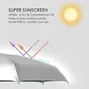 Zilveren coating mini paraplu regen vrouwen anti uv vouwen zon winddicht 6K gesneden parasols draagbare reizen parasol