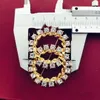 العلامة التجارية Brooch Jewelry Brass Gold Plated Diamonds Luxury Advanced Retro Brou