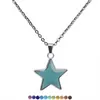 Jag älskar din vän Happy Star Pendant Halsband Färg Färg Byt temperaturavkänning humörhalsband för kvinnor barn present mode smycken vilja och sandig