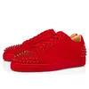 L￥g toppplattform sneakers r￶da bottnar casual skor kvinnor m￤n modedesigner luxurys loafers spikar fest platt stor storlek 13 mocka l￤der vintage tr￤nare 36-47 euro