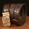 Arrival Mens Gift Belt Auto Buckle with Diamond Stone Leather Waistband Executive Embossed Straps Size Avaiable MJ47