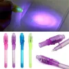 2 in 1 UV Light Magic Invisible Pens Creative Stationery Invisible Ink Pens Plastic Highlighter Marker Pen School Office Pens