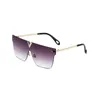 422 Men's Square Glasses Fashion Two-tone Metal Ladies Sunglasses