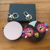 Mignon Hibou Porte-clés Designer Animal Fourrure Poussin Voiture Porte-clés Chaîne Charms En Cuir Pièces De Monnaie Cartes Porte-clés Porte-Monnaie Poche À Glissière Sac Pendentif Sans Boîte