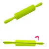 44 * 5.3cm Silicone Rouleaux Pâte Pâtisserie Rouleau Poignée En Plastique Silicone Grand Rouleau À Pâtisserie Outils De Cuisson 211008