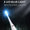 블루 초음파 충전 8LED 램프 구슬 전동 칫솔 새로운