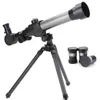 Télescope astronomique 20X / 30X 40X pour enfants, monoculaire de Vision nocturne HD avec trépied, 2 oculaires