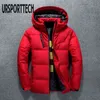 URSPORTTECH Veste D'hiver Hommes Haute Qualité Thermique Épais Manteau Neige Rouge Noir Parka Mâle Chaud Outwear Blanc Duvet de Canard Veste Hommes Y1103