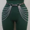 Harnais corporel gothique Punk pour femmes, ceinture à chaîne superposée, en cuir noir, accessoires de taille, Raver Dance Jewelry271N, nouvelle collection