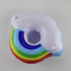 Sommerwolken-Becherhalter, Regenbogen, aufblasbarer Wasseruntersetzer, schwimmender Getränkebecherhalter, Getränkehalter für Schwimmbad-Luftmatratzen 3259 Q2