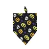 Halloween hund katt bandana pumpa triangel bandanas valp husdjur neckerchief tvättbar nacke halsduk justerbar husdjur semester hundar katter bibs för festival