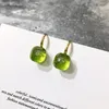 2021 boucles d'oreilles charme amour éternel bijoux de créateur pour femme pas de forage plaqué or cuivre couleur pierre à facettes cristal de sucre boucle d'oreille bijoux design d'occasion