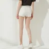 Wixra été blanc solide Demin Shorts bouton poches Street Style taille haute décontracté Streetwear pour les femmes 210616