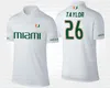 Miami Hurricanes Jersey Beyaz Polo 1 Mark Walton 5 Andre Johnson Reed Taylor Irvin Lewis Quarterman 82 Ahmmon Richards 86 David Njoku 87 Reggie Wayne