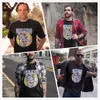 Skelett T-shirt T-Short Sleeve Funny Tee Grafisk Män Strand Bomull Tshirt Guys Punk Designer Streetwear 210706