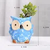 Hibou En Céramique Pot Vide Plante Succulente Pot Cactus Pots De Fleurs Dessin Animé Coloré Plante Succulente Pour Bureau 6 Style