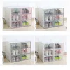 Flip Shoes Box Transparent Drawer Case Boîtes à chaussures en plastique Organisateur de stockage empilable