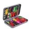 Ganchos de pesca 100 unids multicolor de gancho mezclado imitación mariposa pescado biónico señuelo