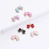 Mix 20pcs/pack Little Bow Enamel Charms Earring Keychain Necklace Pendant Jewlery Findings Bulk Items Wholesale