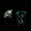 Pierre Moissanite en vrac de 3 0 à 15mm, 1 0ct 6 5mm, couleur verte, ronde et brillante, pierre précieuse VVS1, Test positif avec certificat GRA260q