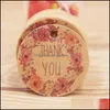 Gift Event Festive Party Supplies Home & Gardengift Wrap Sktn 100Pcs Kraft Paper Hand Made Tag With Love For Diy Box Candy Cupcake Thank You