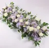 100 cm DIY düğün çiçek duvar aranjmanı malzemeleri ipek şakayık gül yapay çiçek sıra dekor düğün demir kemer zemin
