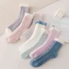 5 Pairs Women Thick Winter Warm Socks Fluffy Fuzzy Floor Sleep Kawaii Socks Colorful Cute Thermal White Soft Velvet Nylon Socks 211204