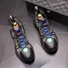 Primavera Outono Men's Casual Sapatos Luxo Designer Grosso Bottom Impressão Vulcanizada Caminhada de Caminhadas Moda Sapatilhas Esportivas