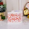 24m / Roll Santa Claus Reindeer Jul toalettpapper Juldekorationer Creative Tryckt Xmas Paper Servett W-01011