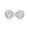 HBP Diamond Rose Mountain Camellia Boucles d'oreilles pleines de diamant 925 Silver Simple Personnalité Net Red Women's Fashion Jewe2518