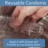 Massage Items 3 Type Transparent Reusable toy Penis Sleeve Extender Male Delay Ejaculation Dildo Sheath Massager Cock Ring Sexy To6046251