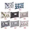 Cosmetic Bags Cotton Linen Makeup Bag Travel Phone Pouch Women Coin Clutch Sundries Storage-Bags Korea Trend Plaid Animal 8 Designs T9I001690