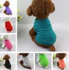 Solid color Pet T Shirts Summer Solid Dog Clothes Fashion pet Top Shirts Vest Cotton Clothes Dog Puppy Small Dog Cheap Pets Apparel ZC115