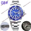 Orologio da uomo a 12 colori 2813 automatico 41 mm quadrante blu orologio in acciaio inossidabile scorrere la serratura bracciale in argento bordo in ceramica impermeabile Mens188j