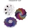 Fidget Leksaker Dubbelsidig Fingertip Spinning Top Party Rainbow Color Antistress Spin Toy Present Barnens gåvor