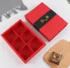 Gift Wrap 100Pcs Cake Drawer Kraft Paper Packing Box Transparent Window Boxes DIY Handmade Mooncake SN3256