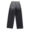 Calça jeans das mulheres Spring Streetwear Cintura alta Largura Calças de pernas largas Baggy Gravata Cinza Tintura Moda Feminina Denim Calças 210809
